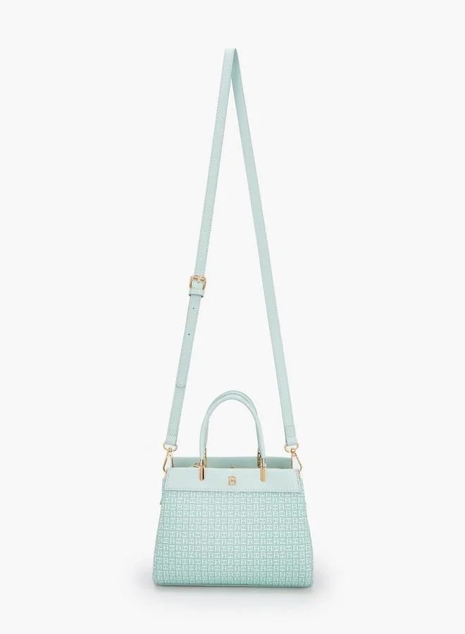 Flora Bella By Shoexpress Monogram Handbag With Detachable Shoulder Strap